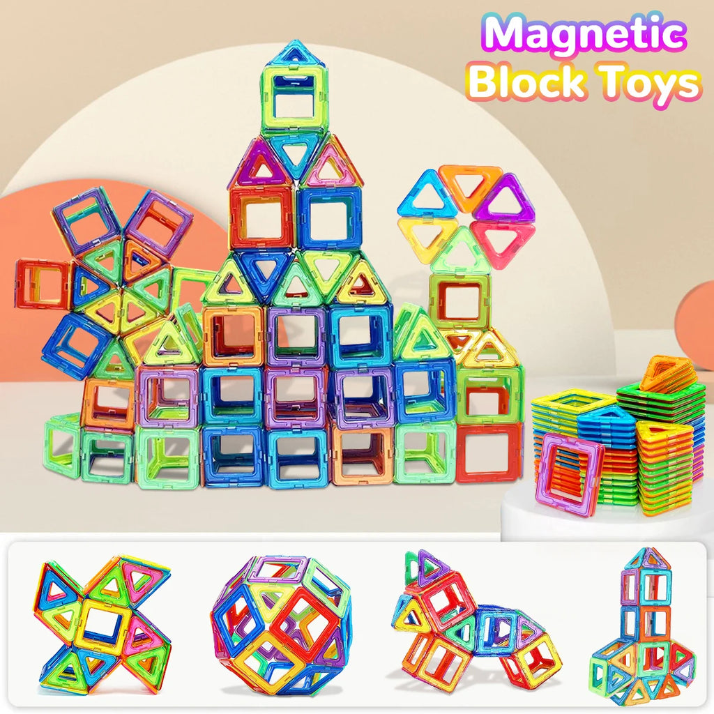 Medium Magnetic Building Blocks - 60 Piece STEM Construction Set