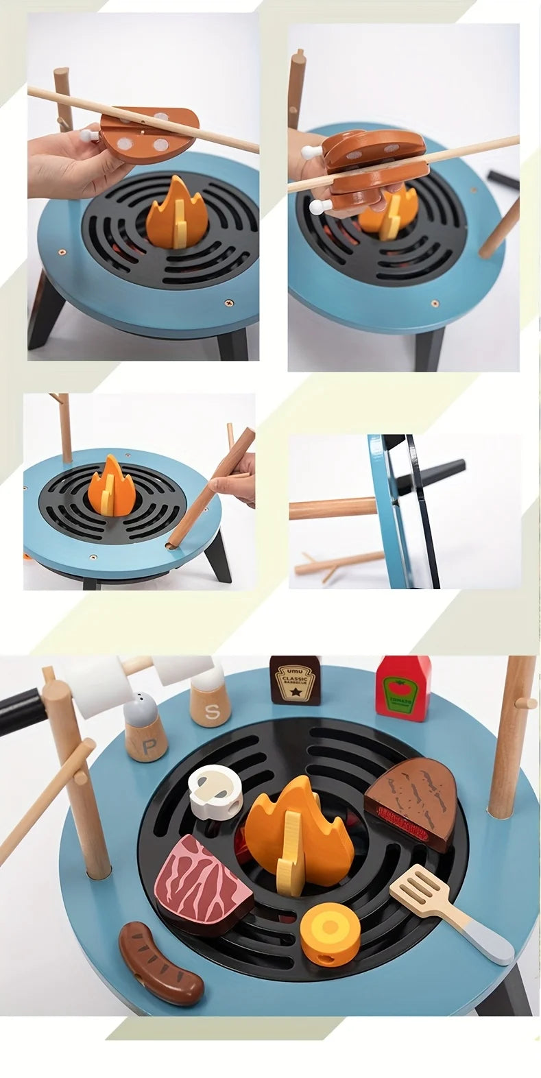 Pretend BBQ Cooking Set