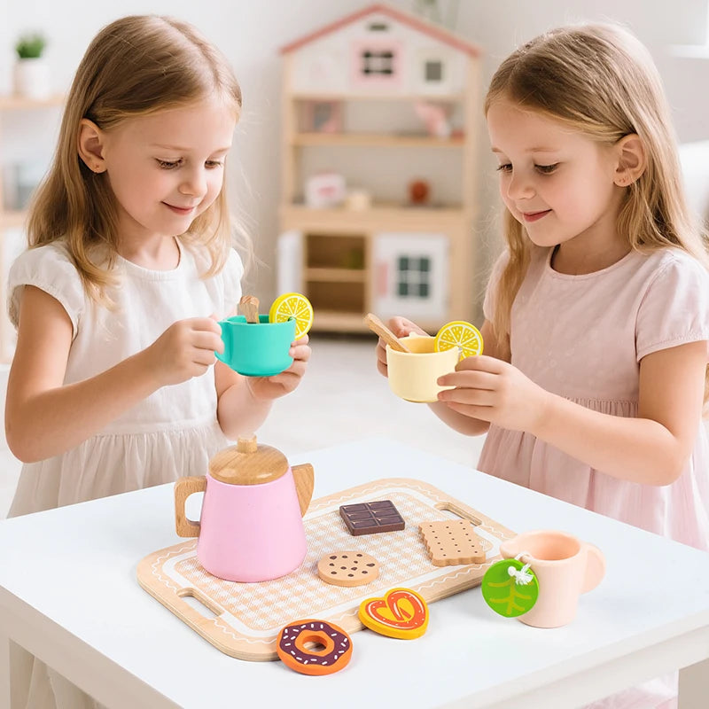 Wooden Pretend Tea Set