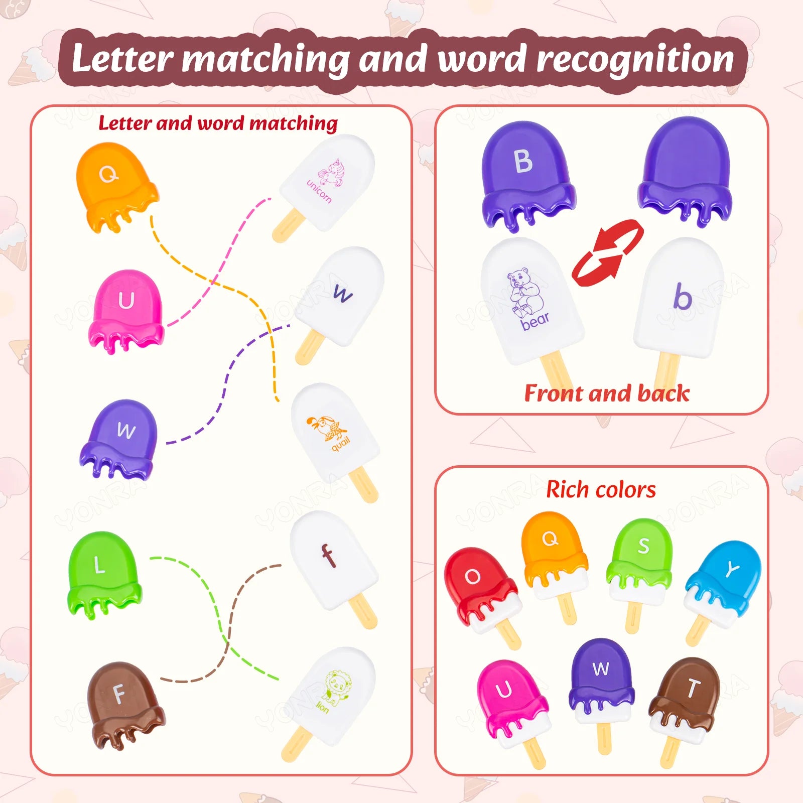 Ice Cream ABC Matching Game
