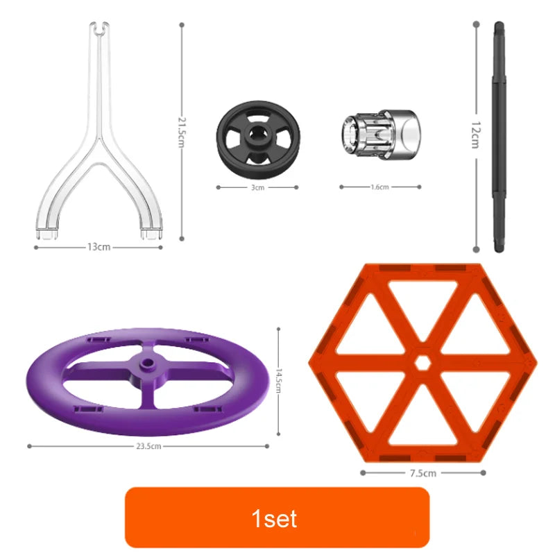 Magnetic Building Tiles - STEM Learning Blocks for Creative Play