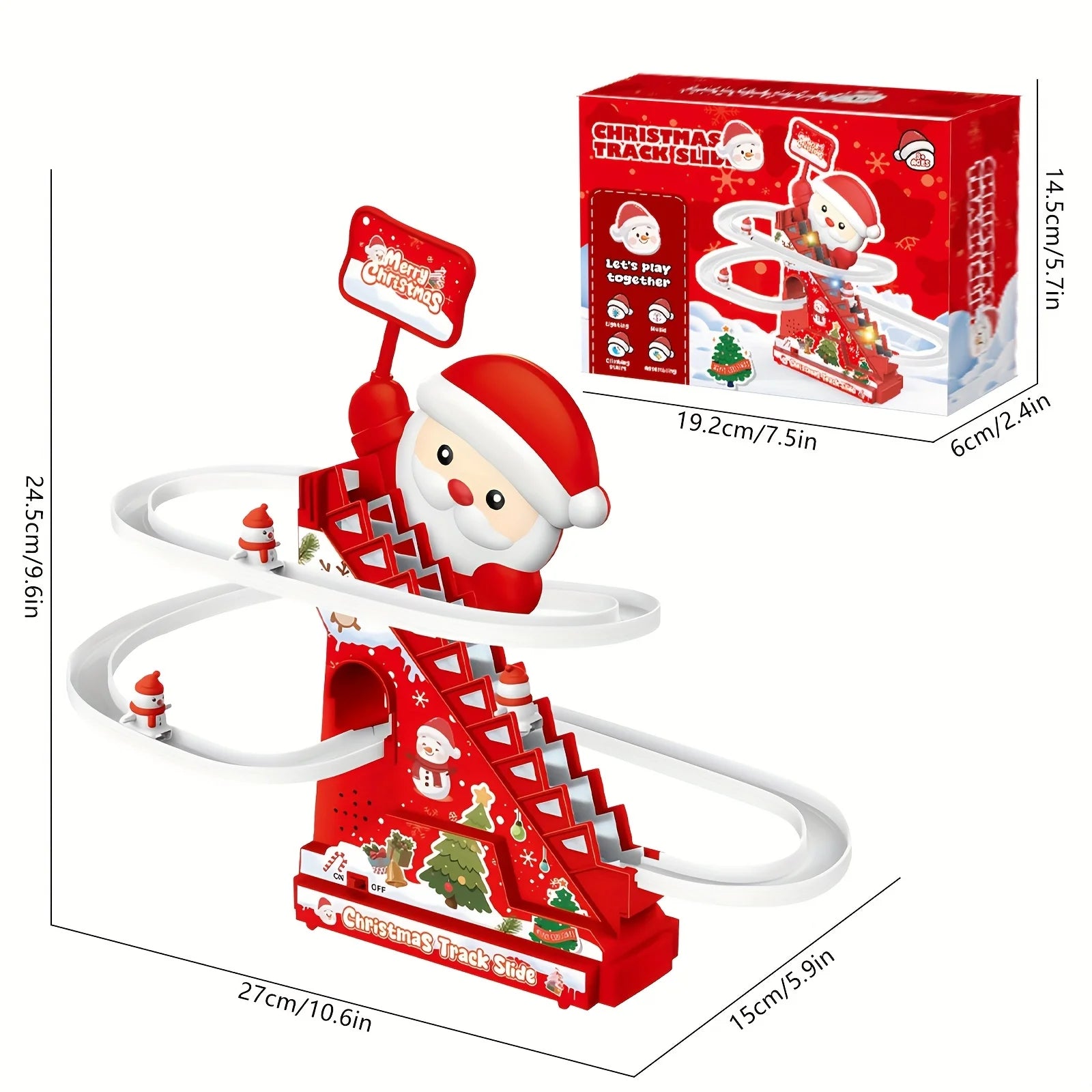 Santa Climbing Stairs Toy - Festive Christmas Decoration
