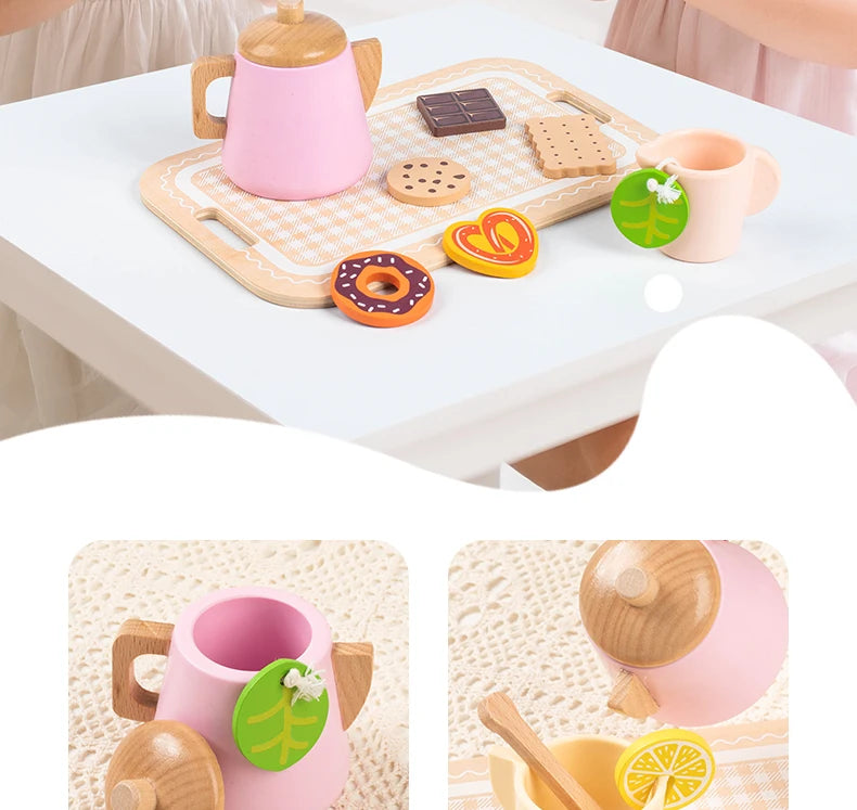 Wooden Pretend Tea Set