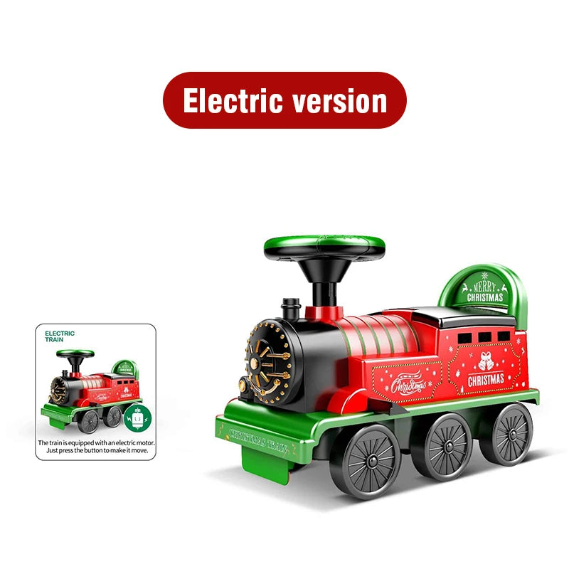 Christmas Ride-On Train with Track - Musical Light-Up Gift