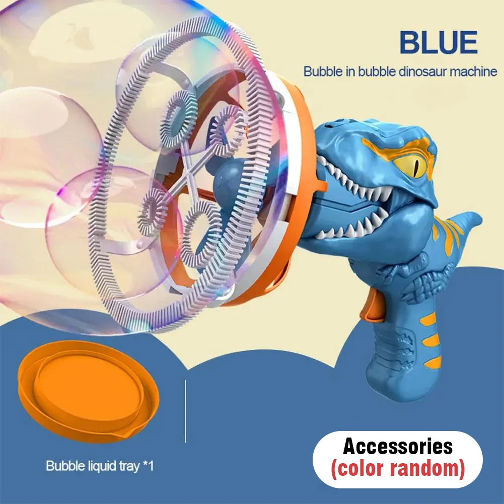 Dinosaur Bubble Gun – Electric Automatic Bubble Blaster for Kids
