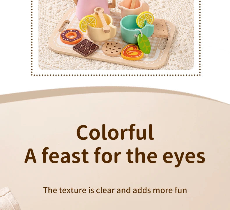 Wooden Pretend Tea Set