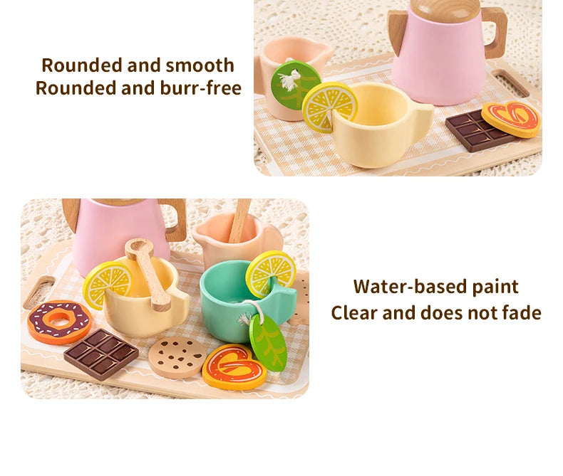 Wooden Pretend Tea Set