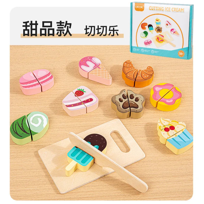 Wooden Pretend Play - Cutting Fruits & Vegetables Set