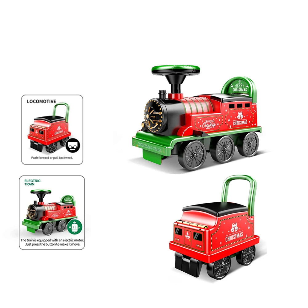 Christmas Ride-On Train with Track - Musical Light-Up Gift