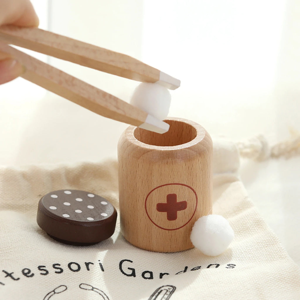 Wooden Doctor's Medical Kit - Pretend Play Set