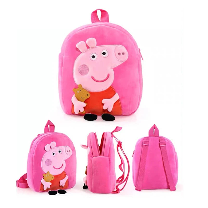 Peppa Pig Plush Backpack - Kindergarten School Bag 19cm