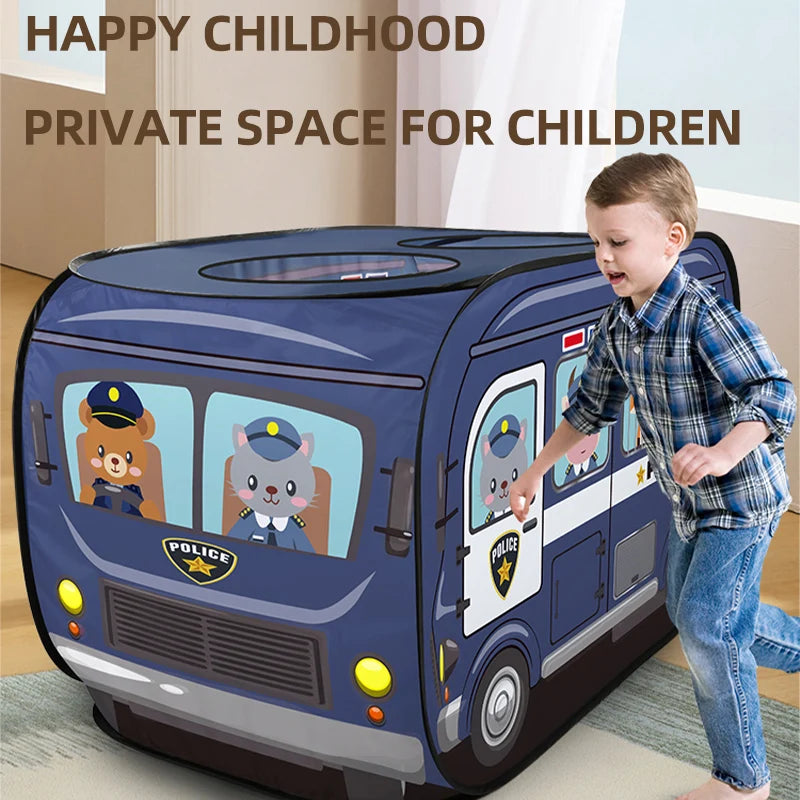 Pop-Up Play Tent - No Assembly Foldable Playhouse for Indoor & Outdoor Fun