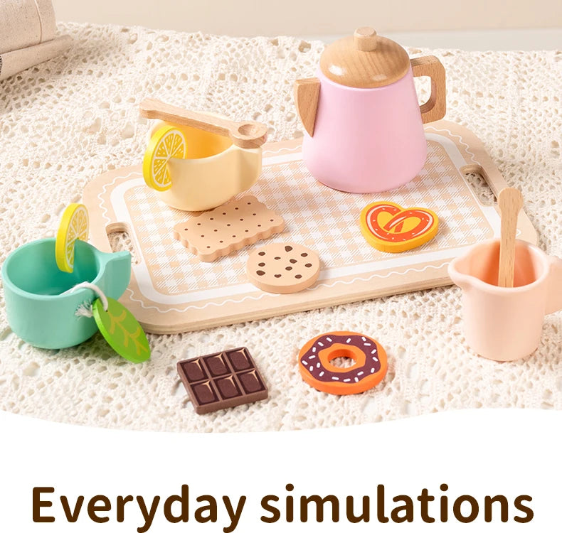 Wooden Pretend Tea Set