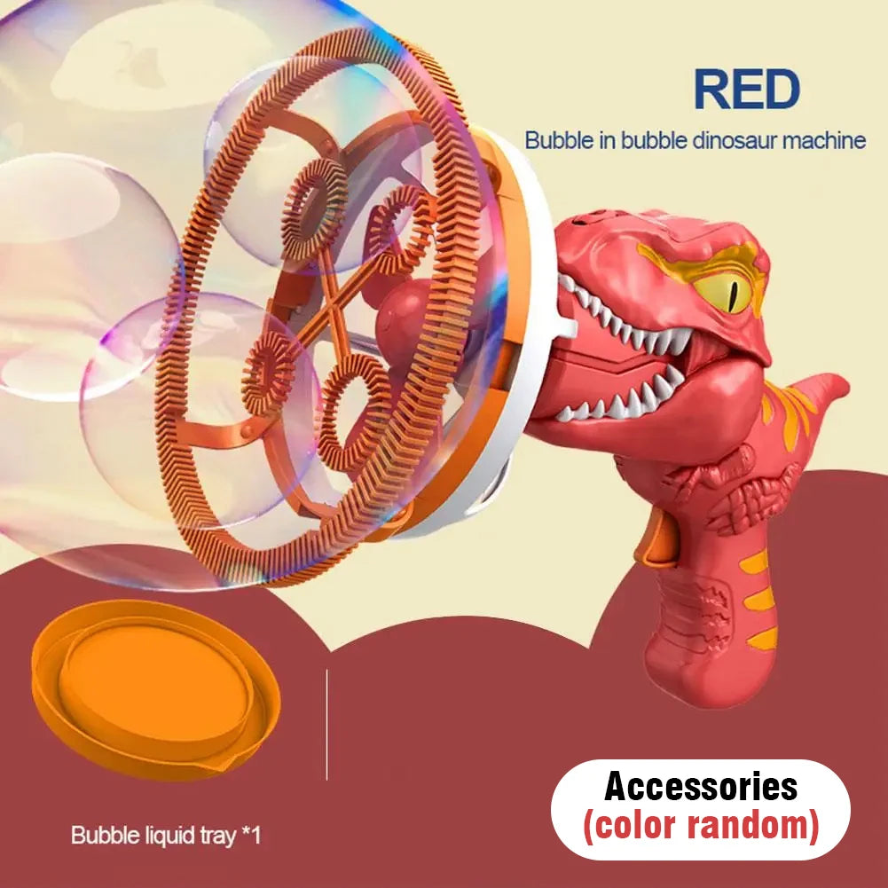 Dinosaur Bubble Gun – Electric Automatic Bubble Blaster for Kids