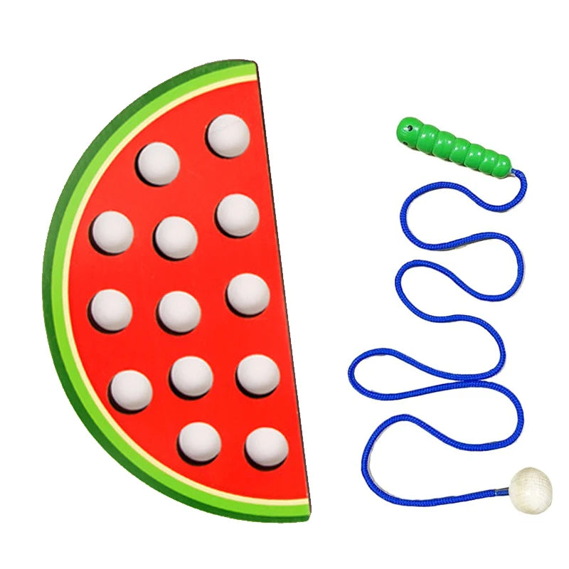 Wooden Fruit Lacing Toy