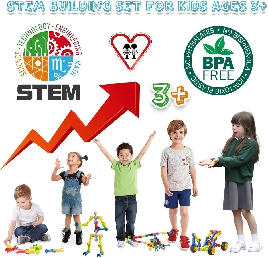 Creative STEM Building Blocks - 18+ Models Construction Set