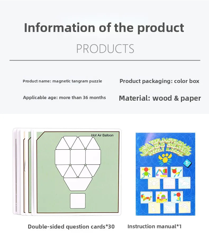Magnetic Picture Puzzle Blocks