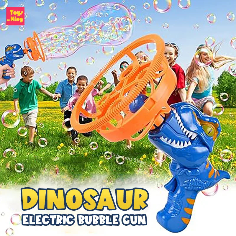 Dinosaur Bubble Gun – Electric Automatic Bubble Blaster for Kids