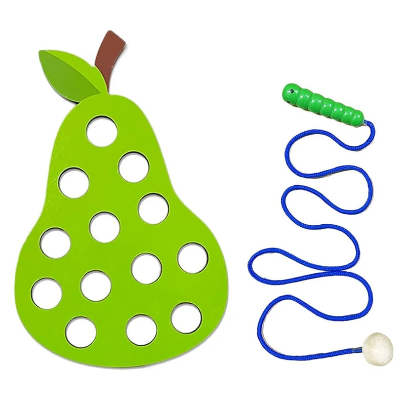 Wooden Fruit Lacing Toy
