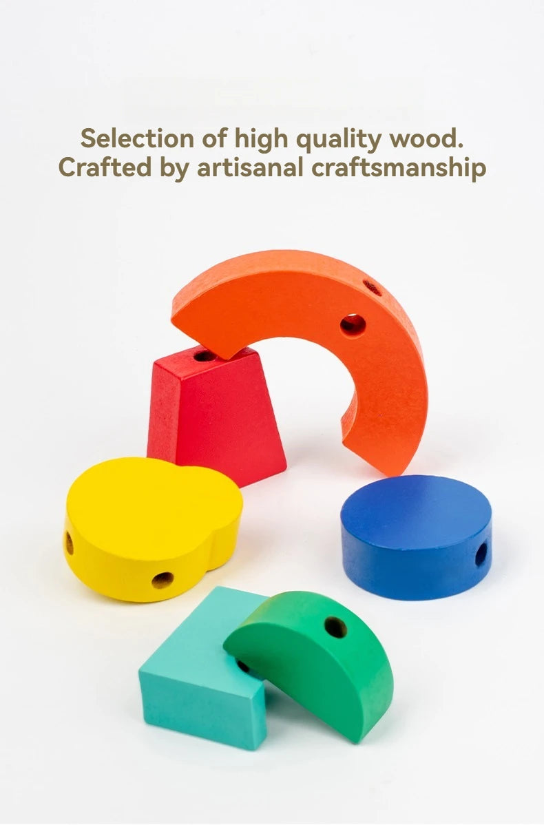 3D Shadow Puzzle Building Blocks - Wooden Projection Game