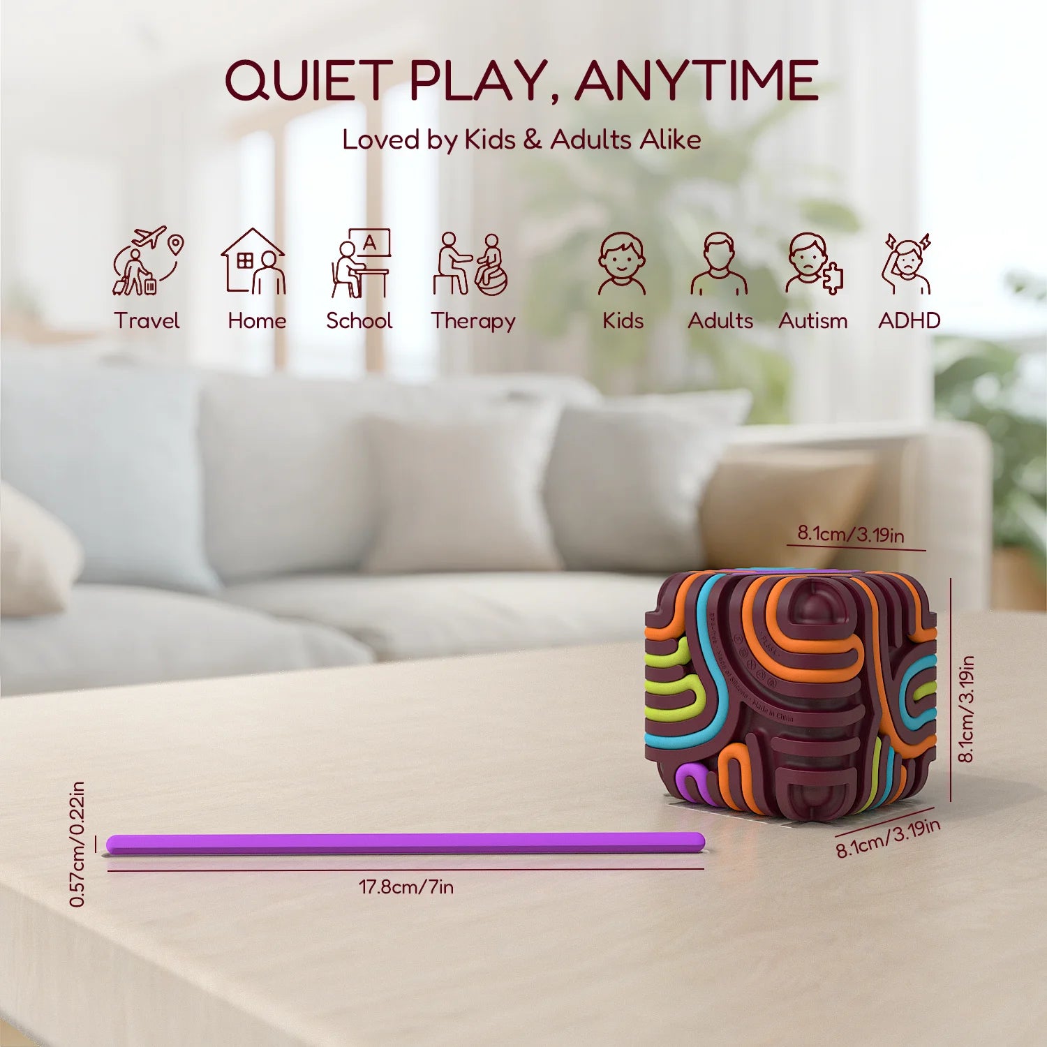 Silicone Sensory Rods Ball