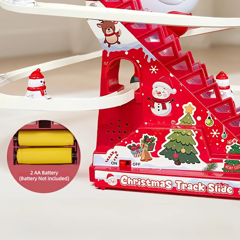 Santa Climbing Stairs Toy - Festive Christmas Decoration
