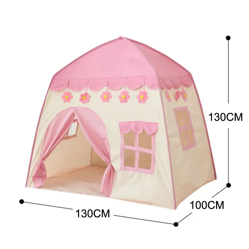 Princess Castle Tipi Tent - Foldable Indoor & Outdoor Playhouse