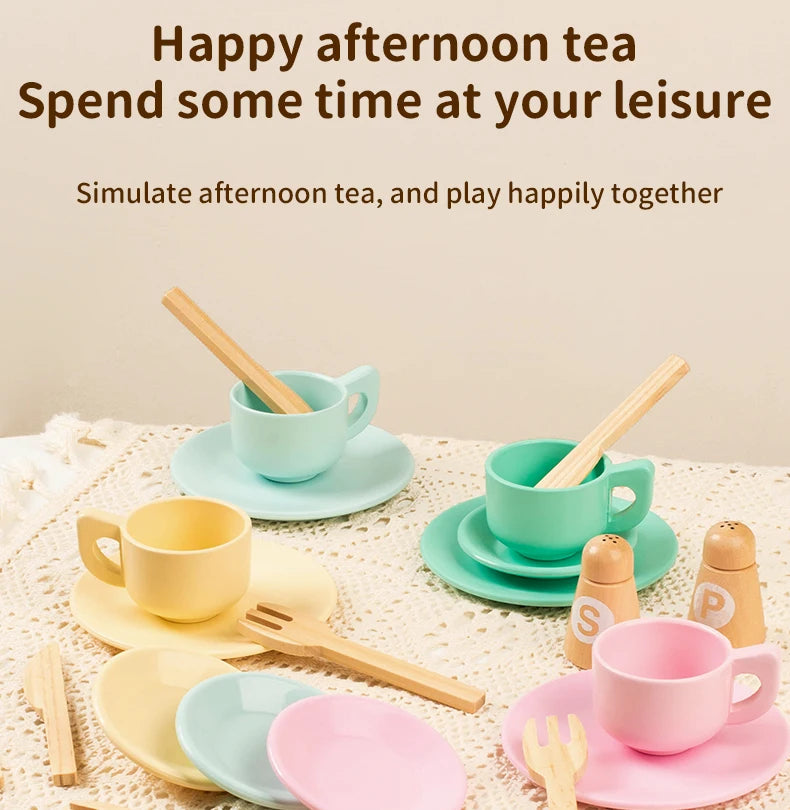 Wooden Pretend Tea Set