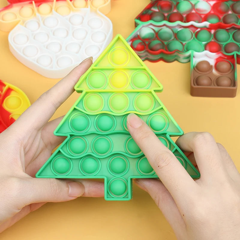 Christmas Pop Fidget Toy - Santa & Tree Sensory Stress Relief