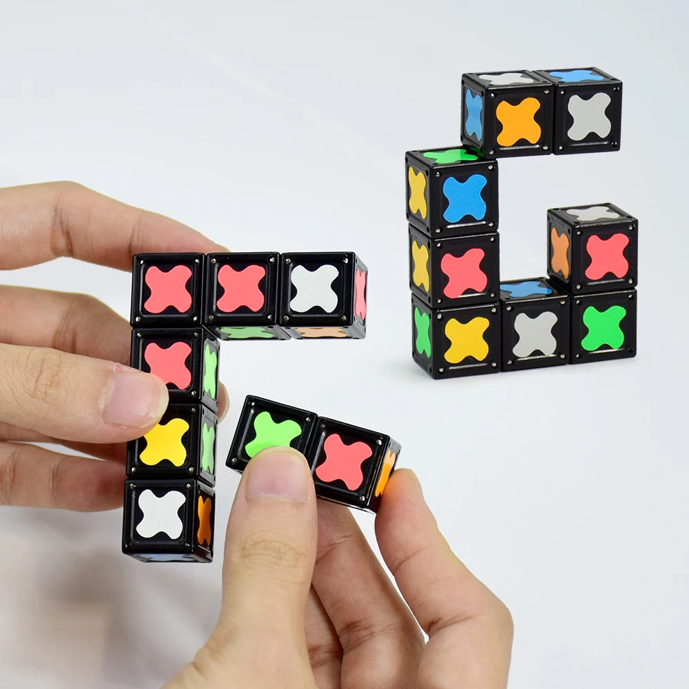 2-in-1 Magnetic Fidget Spinner & Cube - Transformable Stress Toy