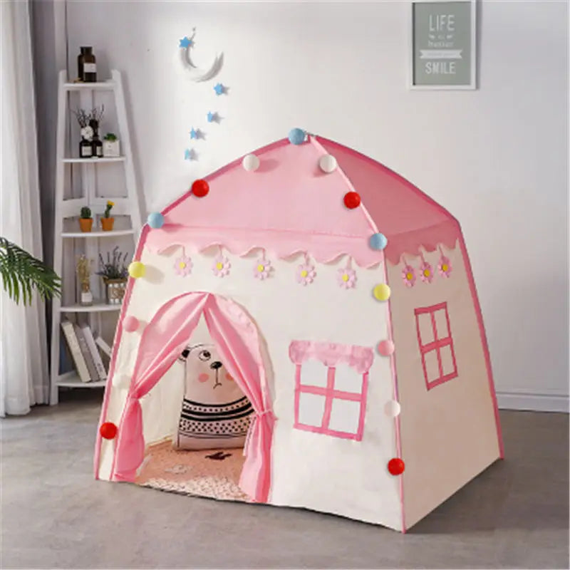 Princess Castle Tipi Tent - Foldable Indoor & Outdoor Playhouse