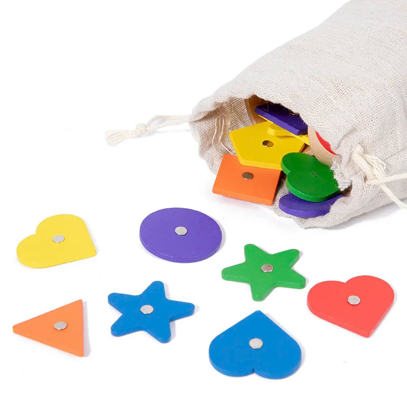 Wooden Magnetic Shape Sorting & Fishing Game – Multi-Sensory Learning Toy