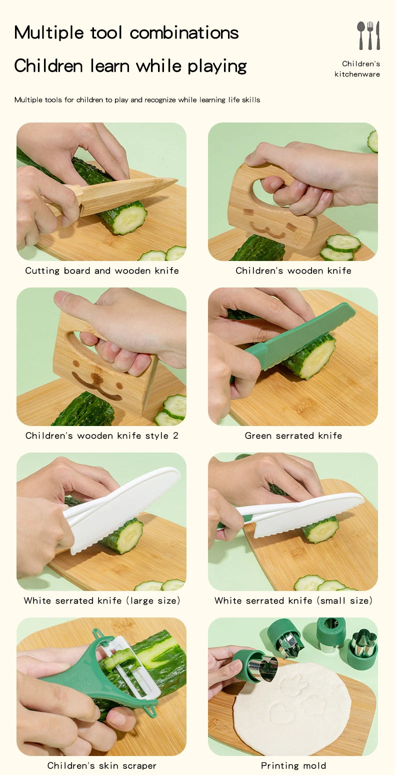 Little Chef's Wooden Kitchen & Baking Set – Cooking Tools for Kids