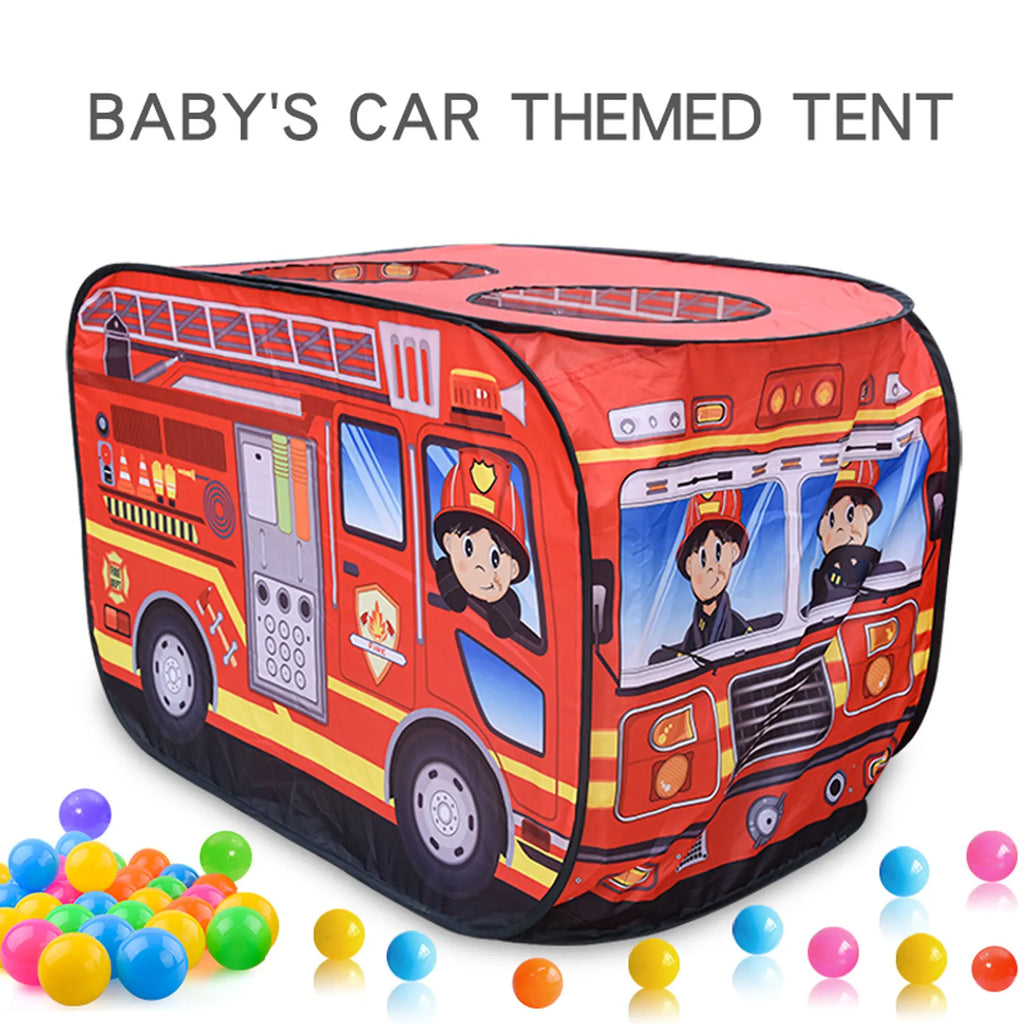 Fire Truck Play Tent with Sunroof