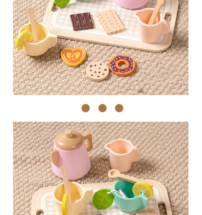 Wooden Pretend Tea Set
