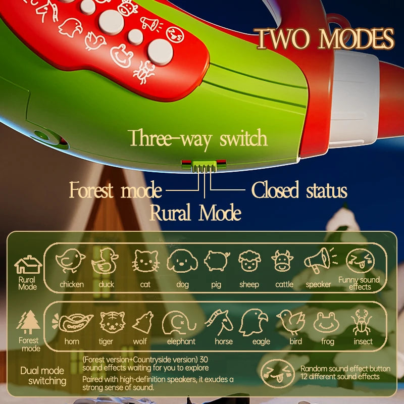 Musical Animal Sounds Handheld Amplifier Toy