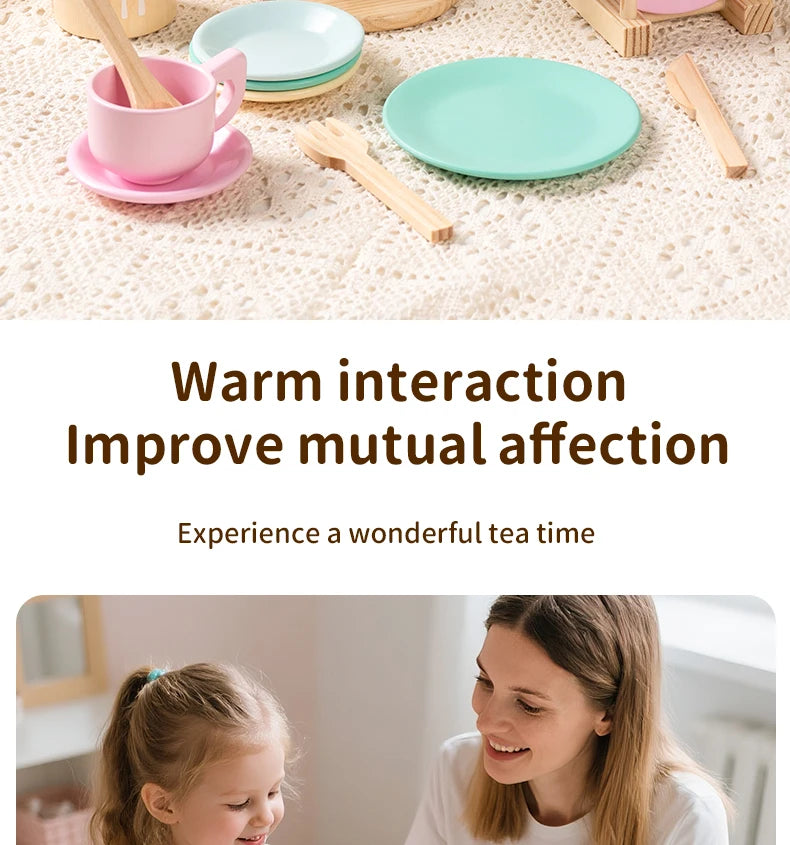 Wooden Pretend Tea Set