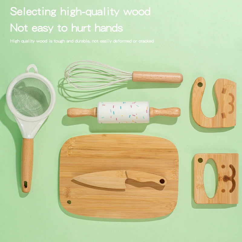 Little Chef's Wooden Kitchen & Baking Set – Cooking Tools for Kids