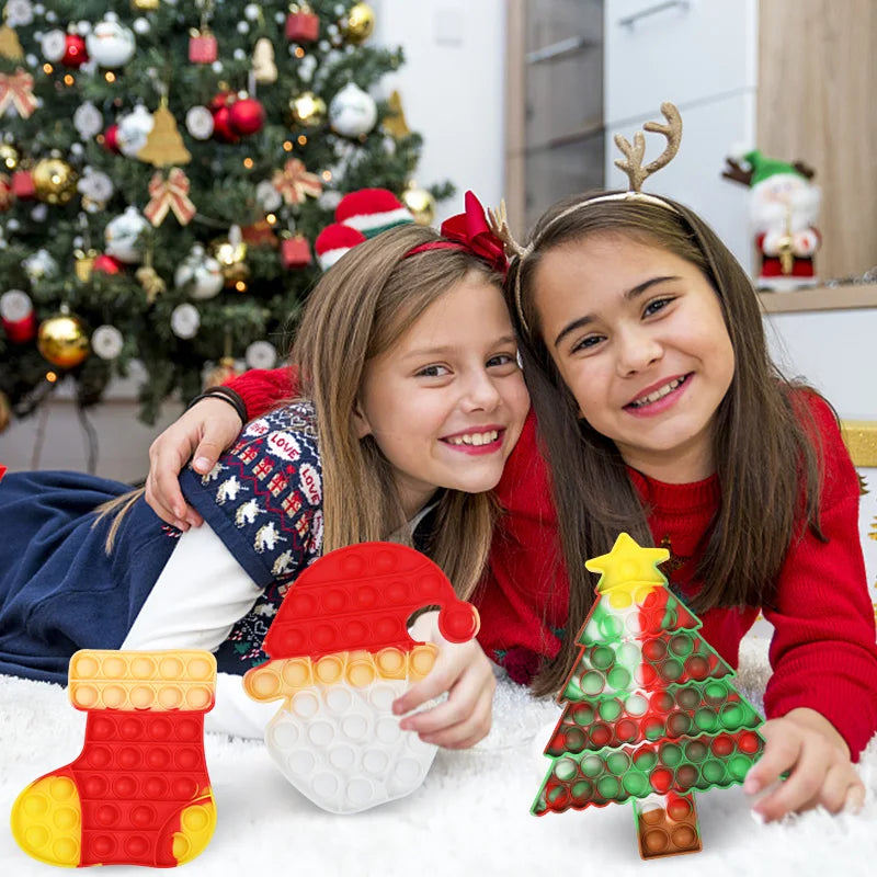 Christmas Pop Fidget Toy - Santa & Tree Sensory Stress Relief