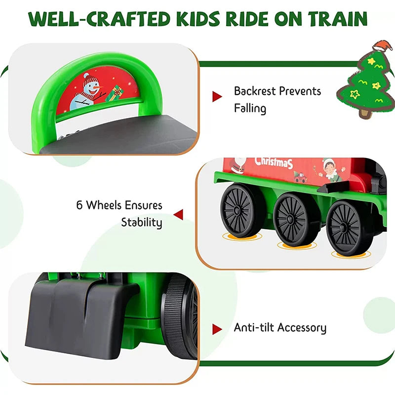 Christmas Ride-On Train with Track - Musical Light-Up Gift