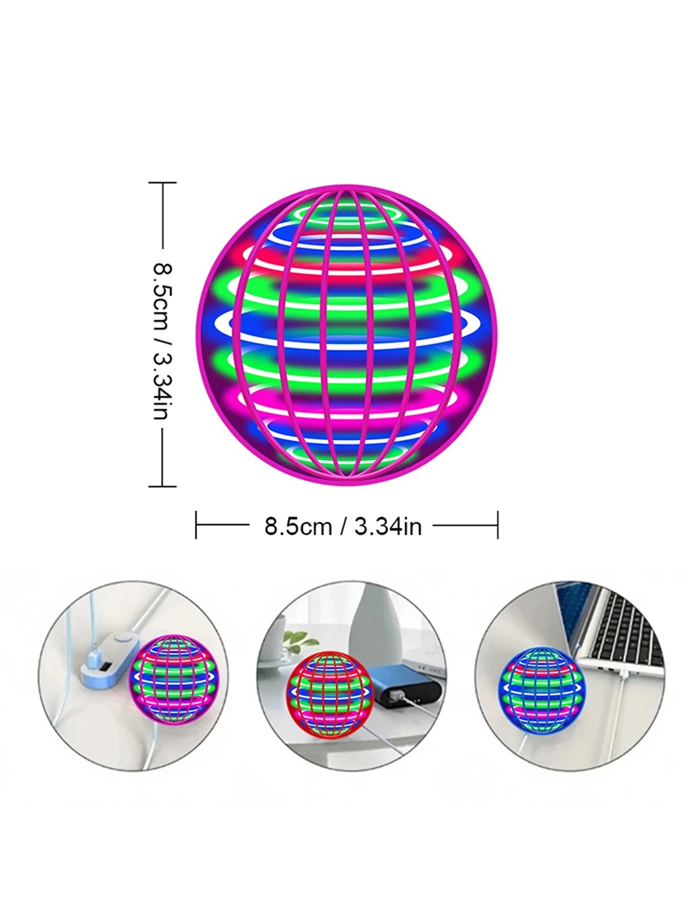 Gravity-Defying Flying Ball - LED Magic Boomerang Toy