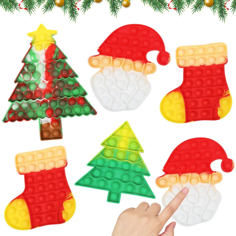 Christmas Pop Fidget Toy - Santa & Tree Sensory Stress Relief