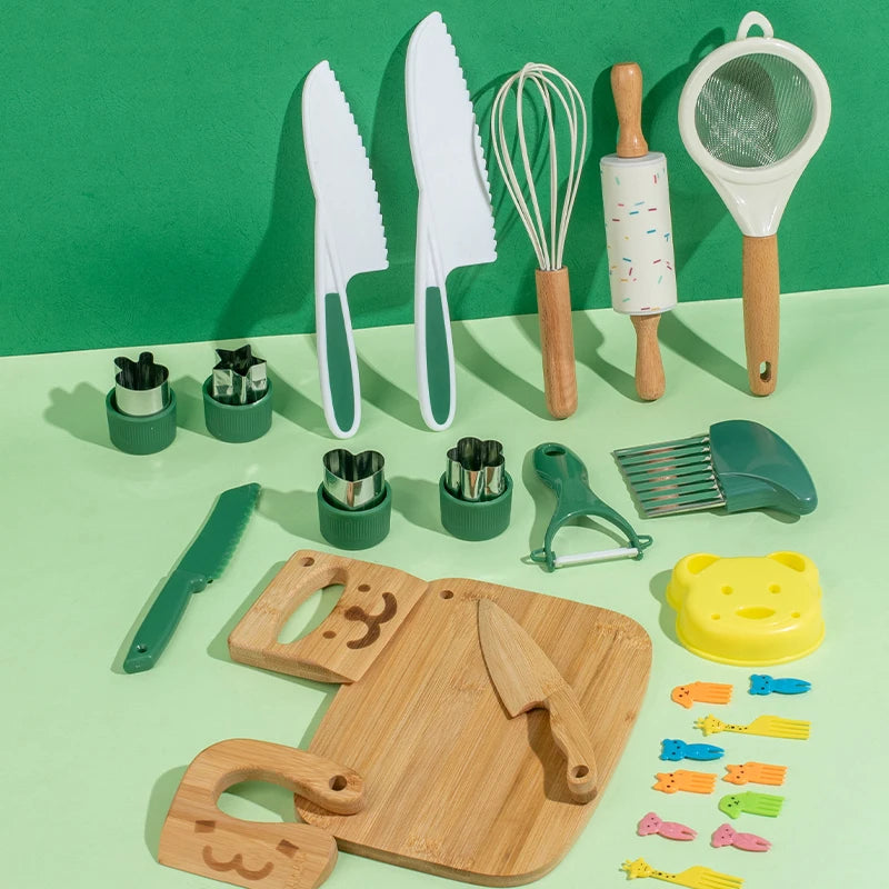 Little Chef's Wooden Kitchen & Baking Set – Cooking Tools for Kids