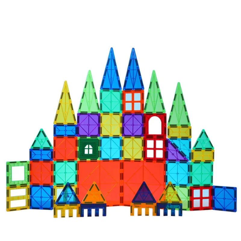 Magnetic Building Tiles - STEM Learning Blocks for Creative Play