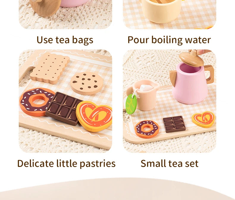 Wooden Pretend Tea Set