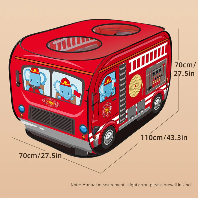 Pop-Up Play Tent - No Assembly Foldable Playhouse for Indoor & Outdoor Fun