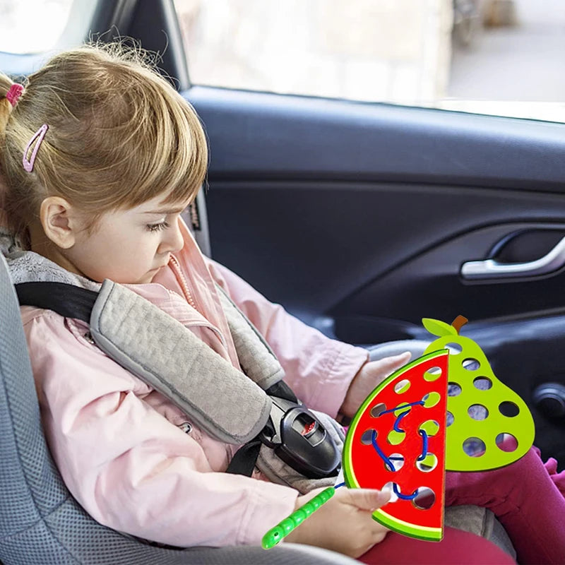 Wooden Fruit Lacing Toy