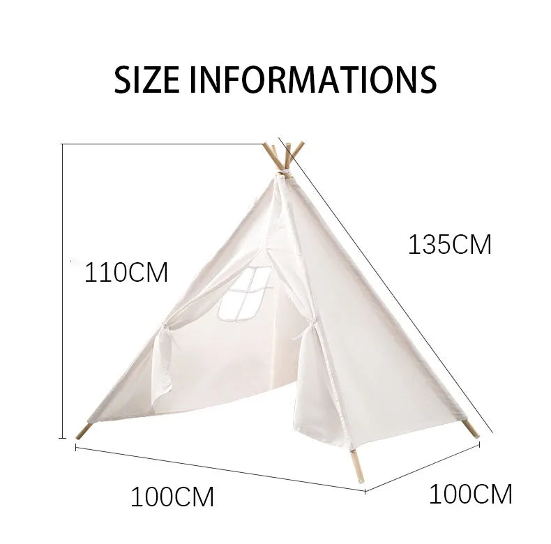 Kids Play Tent Tipi - Indoor & Outdoor Playhouse for Imaginative Adventures