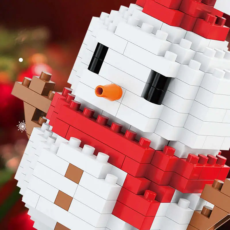 Christmas Building Block Domino Set - Santa & Reindeer