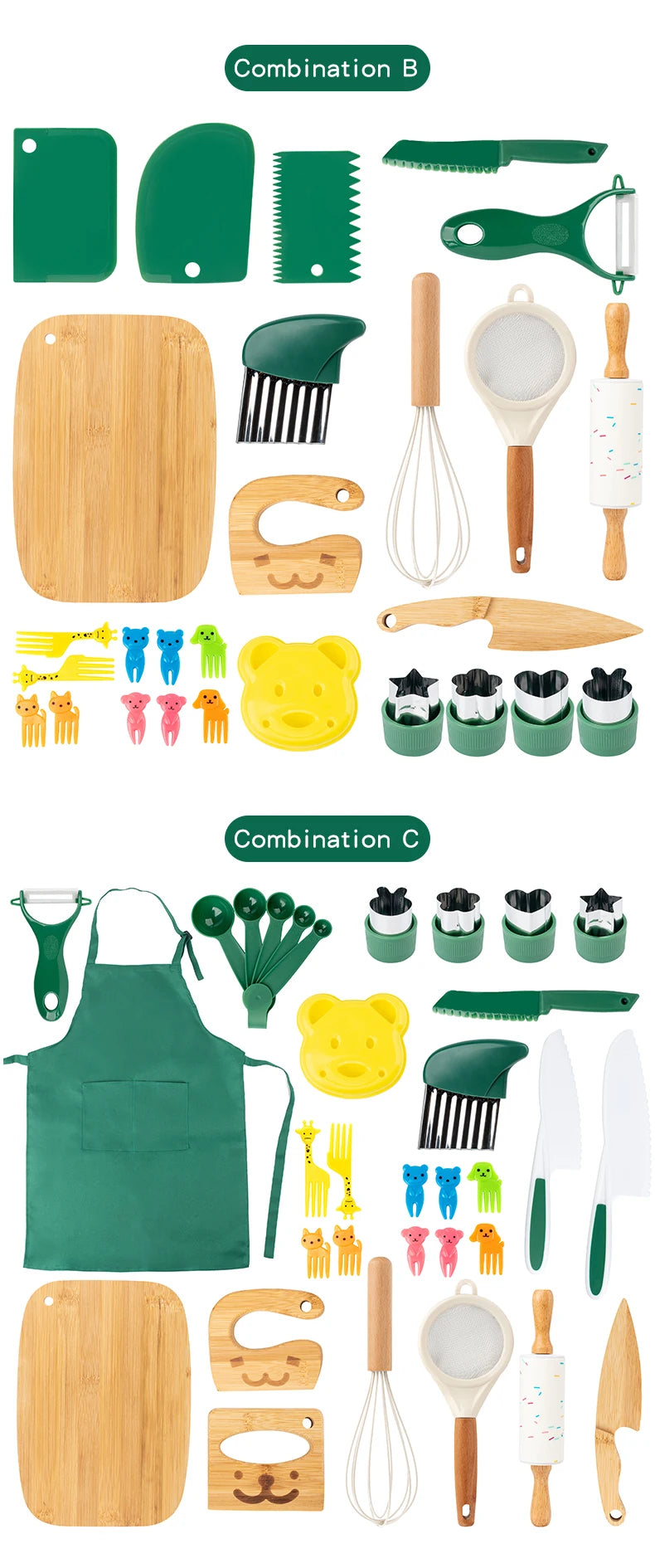 Little Chef's Wooden Kitchen & Baking Set – Cooking Tools for Kids